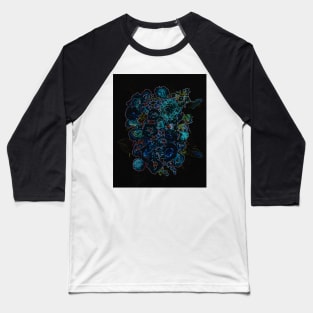 Black Panther Art - Flower Bouquet with Glowing Edges 12 Baseball T-Shirt